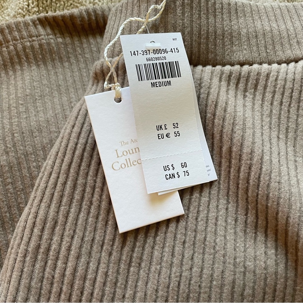 Abercrombie Brushed Rib Wide Leg Sweatpants, M - Picture 4 of 4